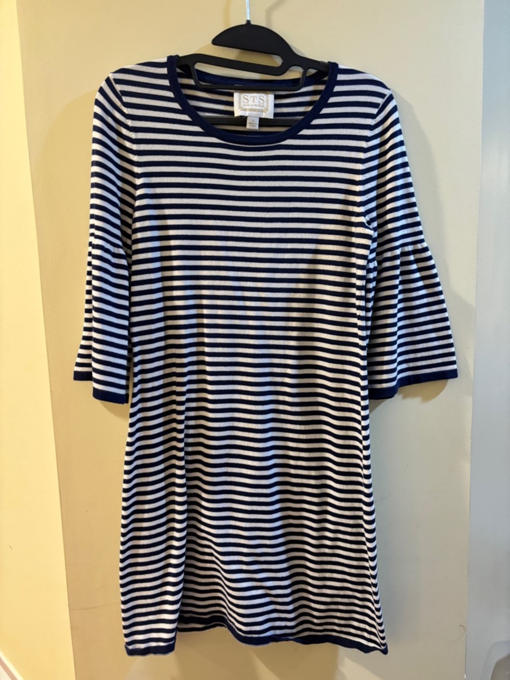 Sail to Sable Navy and White Striped Knit Top‎